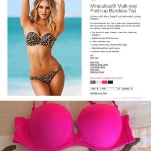 Pink Victoria Secret Miraculous Multi Way Bikini